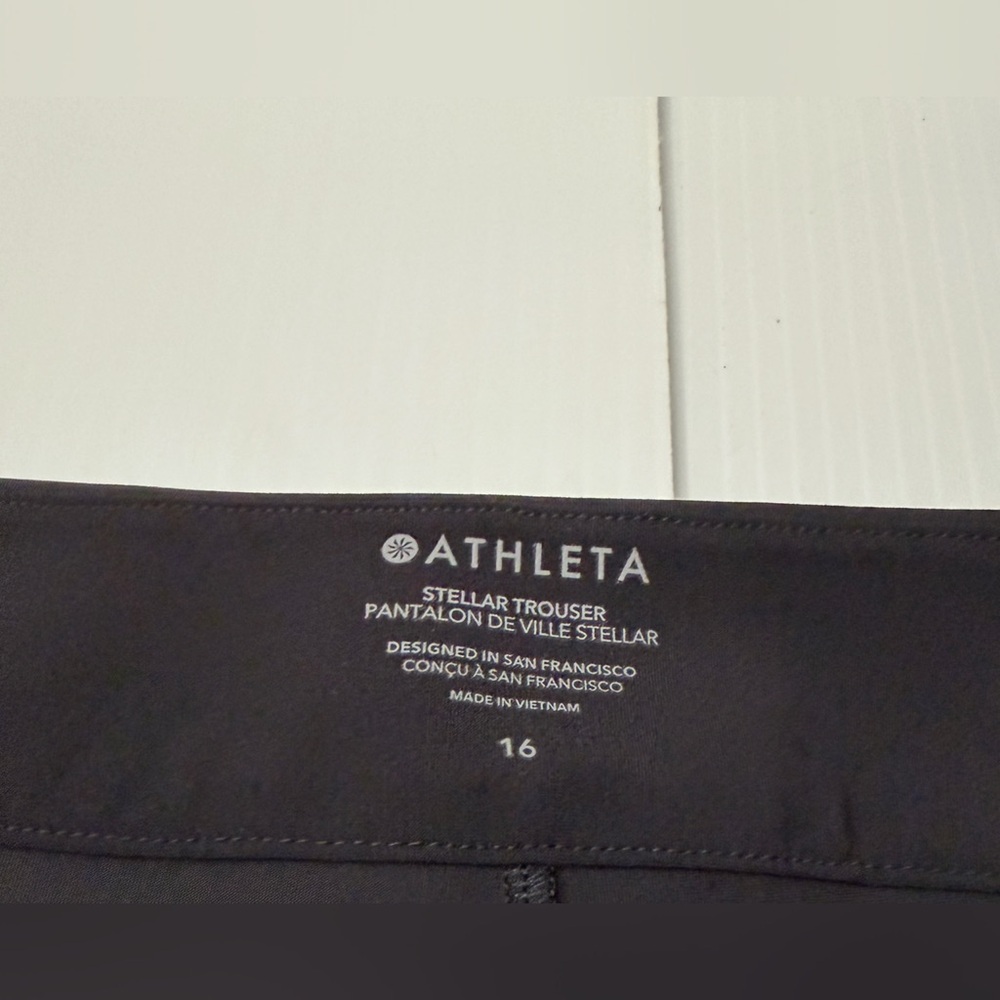 Athleta Stella Trouser Pants High Waist Pockets - 16 - Picture 8 of 15